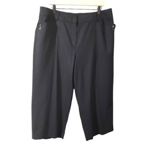 Talbots‎ Wool Stretch Fabric Black Cropped Dress Pants Size 18